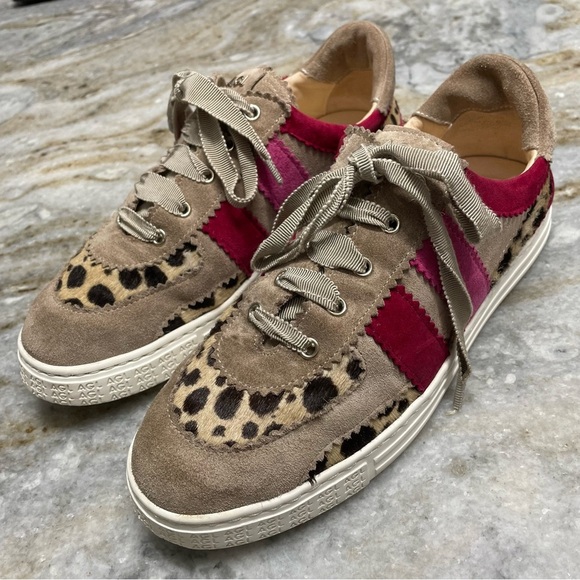 AGL ATTILIO GIUSTI LEOMBRUNI Leda Genuine Calf Hair Sneaker In Multi - Picture 1 of 13